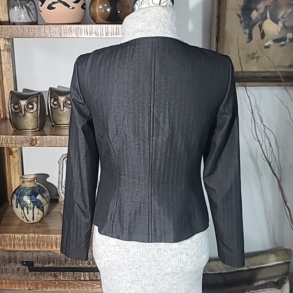 Semantiks Black Women's Zipper Front Jacket Blazer - Picture 9 of 11